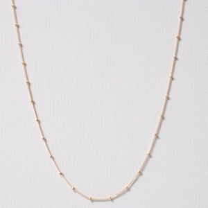 14k Gold Filled Beaded Necklace 17"
